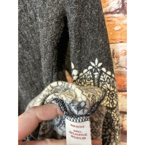 Aryeh ANTHROPOLOGIE gray WHITE 3/4 SLEEVE SWEATER DRESS women's size medium - Picture 5 of 6